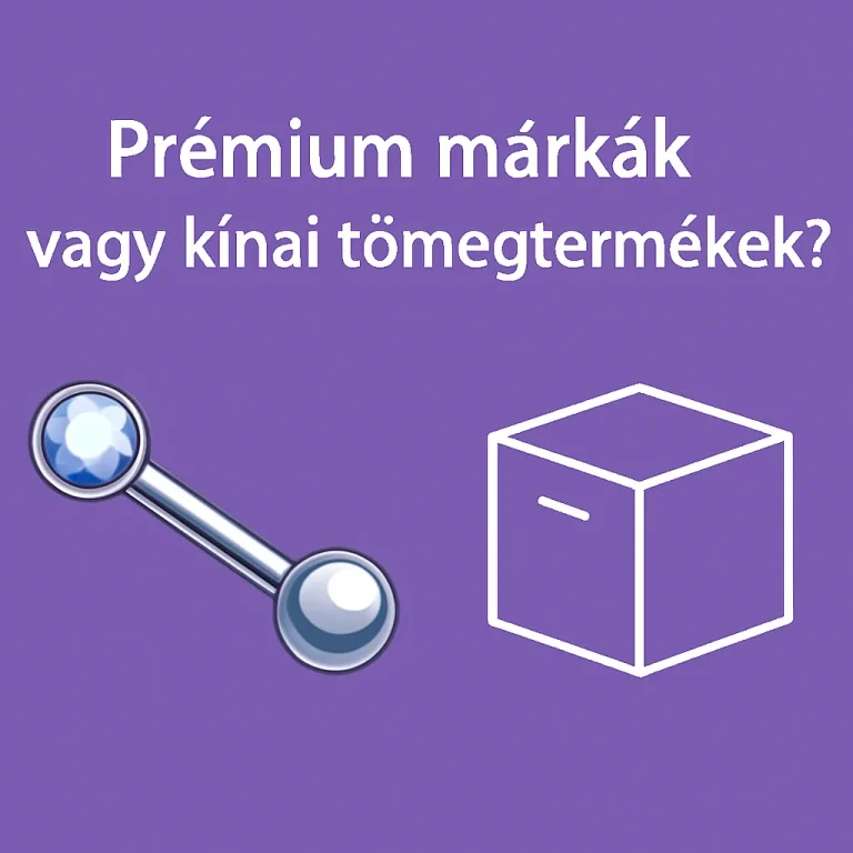 Alt: Biztonságos testékszer – milyen anyagú piercinget válassz?