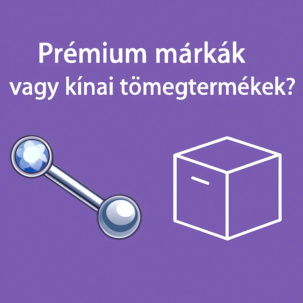 Alt: Biztonságos testékszer – milyen anyagú piercinget válassz?