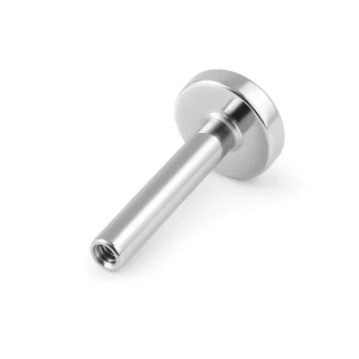 Talpas piercing szár 1.2 mm-es átmérővel – belső menetes labret, polírozott titánium