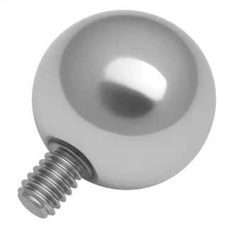 Titánium piercing golyó 1.2 mm-es szárhoz, 2–5 mm-es külső menetes kivitelben
