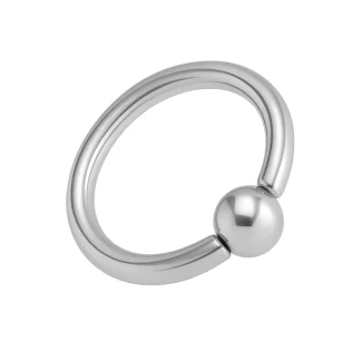1.6 mm szárvastagságú titánium golyózáras karika piercing – implantátum minőségű