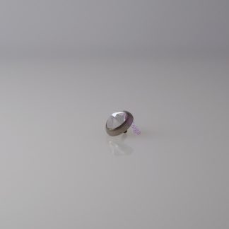 Swarovski kristállyal díszített piercing fejrész – ezüst színű foglalatban, több méretben.