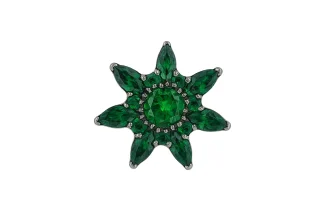 Pinchy's Emerald Mirasol smaragdzöld napvirág formájú testékszer fejrész