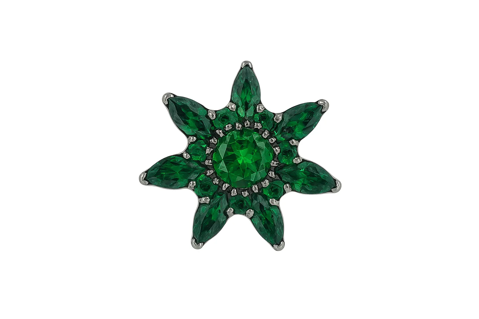 Pinchy's Emerald Mirasol smaragdzöld napvirág formájú testékszer fejrész