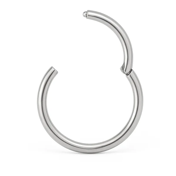 Titánium Zsanéros Karika – 1.0 mm – Nyitott Állapot Nyitott titánium zsanéros karika piercing 1.0 mm vastagsággal