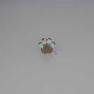 Ophois – Mancs piercing fejrész opál kövekkel, polírozott titánium foglalatban – LilaCsiga