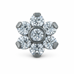 Titán moon flower fejrész clear CZ