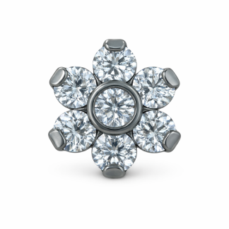 Titán moon flower fejrész clear CZ