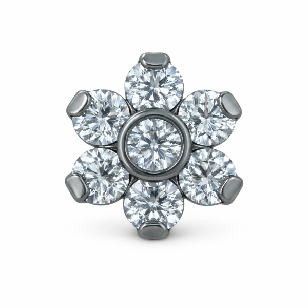 Titán moon flower fejrész clear CZ