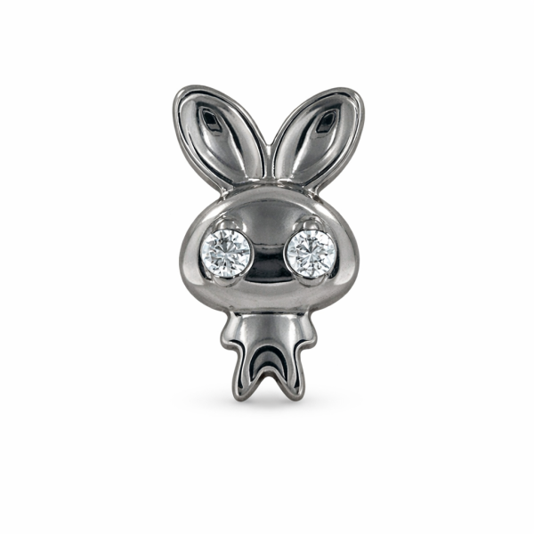 Titán hunny bunny nyuszi fejrész clear CZ szemekkel piercinghez
