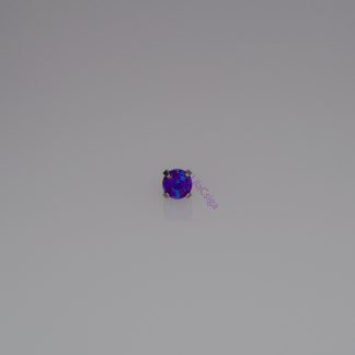 Sleepy Lavender lila opál köves titán piercing fejrész karmos foglalattal.