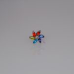 Pride Catherine Wheel színes kristályos titán piercing fejrész.