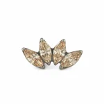 Titán fejrész lutea marquise fan champagne CZ kövekkel piercinghez