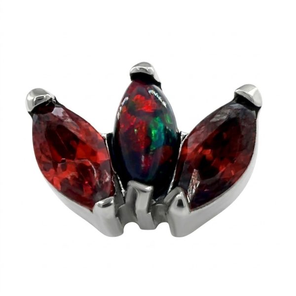 Lupercalia rubinvörös marquise kristályos fejrész piercinghez