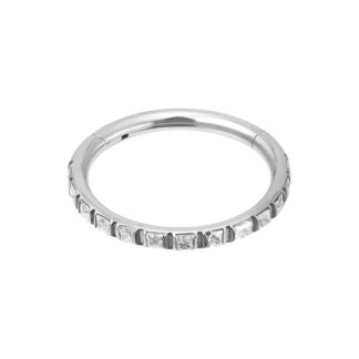 Infinity zsanéros köves titánium piercing karika